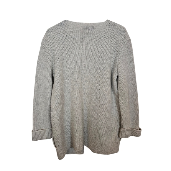 Vintage 50s/60s Grey Mohair Kniy Open Front Sweater - Picture 2 of 6